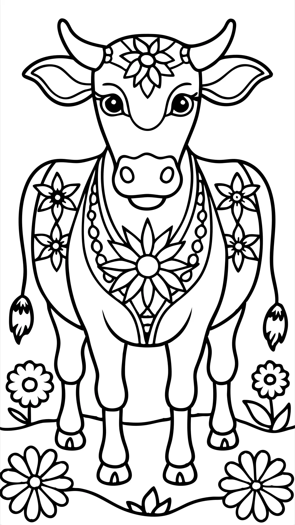 coloriages de vache pour adultes